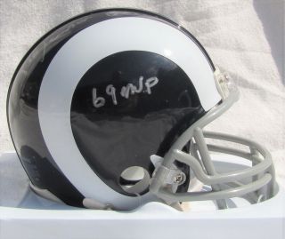 Roman Gabriel Los Angeles Rams Mini Helmet With NFL MVP Inscription 2