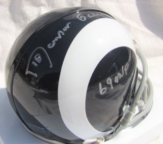 Roman Gabriel Los Angeles Rams Mini Helmet With NFL MVP Inscription 3