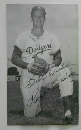 La Dodgers Roger Craig,  Mccarthy Postcard Autograph On Back,  Posted 7/25/59