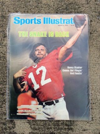 August 6,  1979 Sports Illustrated Featuring Kenny “the Snake” Stabler On Cover
