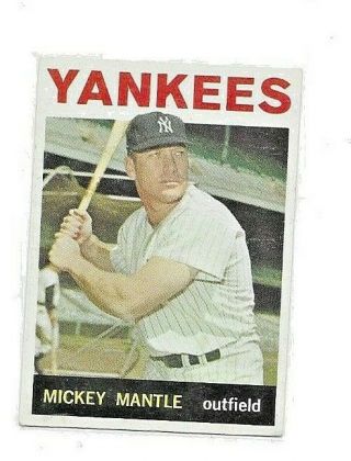 1964 Topps 50 Mickey Mantle Looks Great But Came Back Altered Centered
