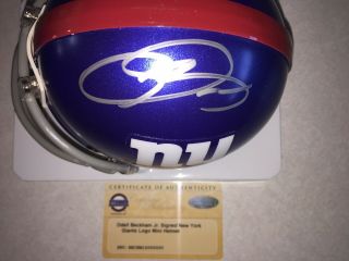 Odell Beckham Jr Auto Signed Ny Giants Mini Helmet W/steiner