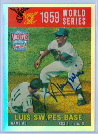 Maury Wills 2001 01 Topps Archives Reserve Auto Autograph Sp