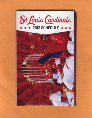 2012 Mlb Baseball St.  Louis Cardinal Game Pocket Schedule