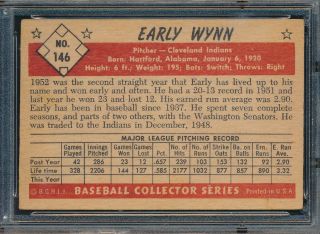 PSA 5 EX EARLY WYNN HOF 1953 BOWMAN COLOR 146 GRADED UNCREASED SET BUILDER CARD 2