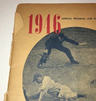 “Brooklyn Dodgers” Ebbets Field program; 1946;.  10 cents; FAIR; Boston at Brookl 3