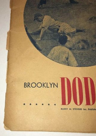 “Brooklyn Dodgers” Ebbets Field program; 1946;.  10 cents; FAIR; Boston at Brookl 5