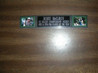Rory Mcilroy (golf) Nameplate For Autographed Ball Display/flag/photo