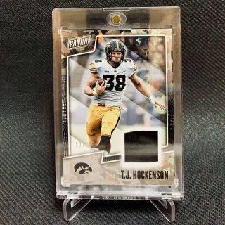 T.  J.  Hockenson 2019 Panini Father’s Day Cracked Ice Parallel Patch /25 Lions
