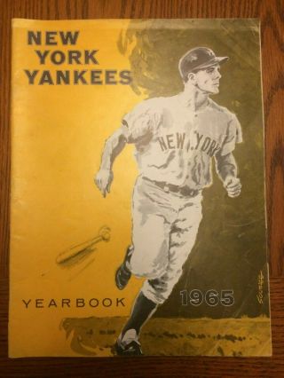 Vintage 1965 York Yankees Yearbook Featuring Mickey Mantle & Roger Maris