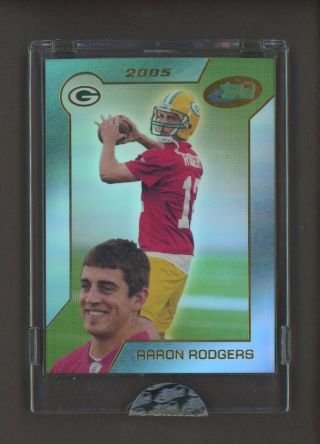 2005 Etopps 57 Aaron Rodgers Packers Rc Rookie /1200 W/ Topps