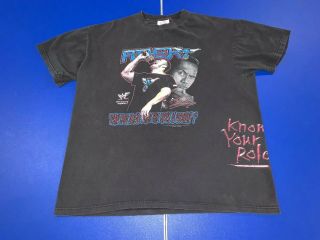2000 Wwf The Rock T Shirt Xl Double Sided Print