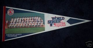 Boston Red Sox 1986 American League Champions World Series Photo Pennant