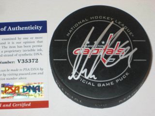Nicklas Backstrom Signed Washington Capitals Official Game Puck W/ Psa