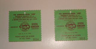 2 Vtg 1970 Watkins Glen Grand Prix Scca Transamerican Championship Pass Tickets