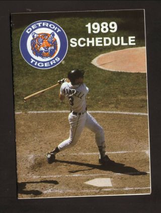 Alan Trammell - - Detroit Tigers - - 1989 Pocket Schedule - - Ralph Manuel Realtors