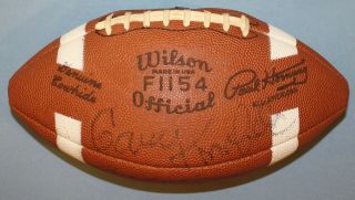 Wilson F1154 Paul Hornung Football Bart Starr Autographed By 4 Green Bay Packers
