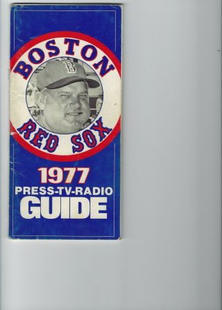 1977 Boston Red Sox Official Press Media Tv Radio Guide Mlb Major League
