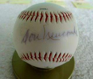 Don Newcombe Single Signed Baseball Autographed Auto Rawlings