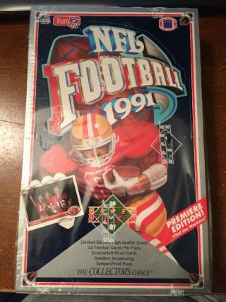 1991 Upper Deck Football Box (36 Packs) Joe Montana Premiere