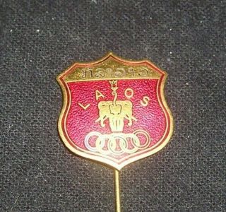 1972 Laos Olympic Noc Badge - Munich Germany Pin