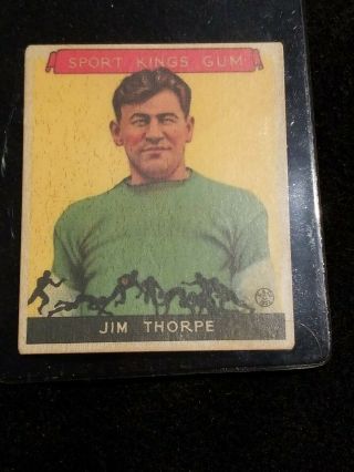 1933 Goudey Sport Kings Gum 6 Jim Thorpe 