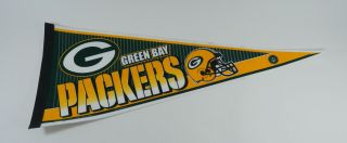Vintage 90’s Green Bay Packers Football 30 " Pennant