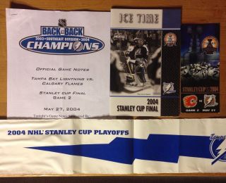 2004 Nhl Stanley Cup Finals Gm2 Program,  Package Tb Lightning Vs Calgary Flames