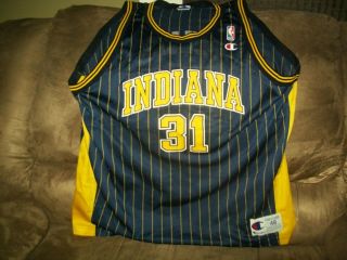 Vintage Reggie Miller 31 Indiana Pacers Champion Nba Basketball Jersey 48