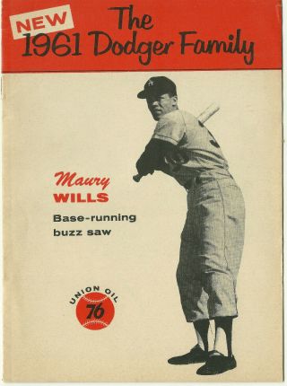 1961 Union Oil Dodger Family Booklets Maury Wills