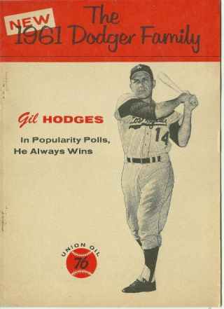 1961 Union Oil Dodger Family Booklets Gil Hodges