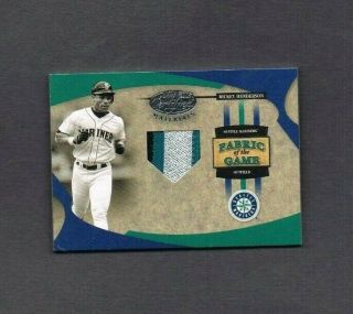 2005 Leaf Certified Rickey Henderson Fotg 3 - Cl Prime Game Jersey Ed 06/25