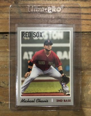 Michael Chavis 2019 Topps Heritage High Number Action Variation Rc Sp Red Sox