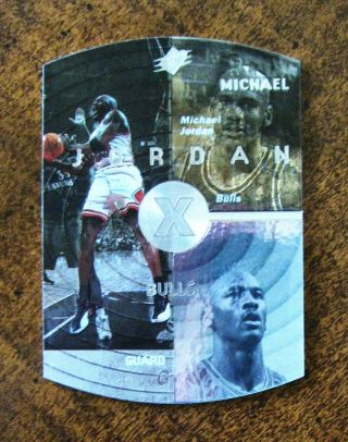 Michael Jordan 1997 - 98 Upper Deck Spx Silver Holoview Diecut 6 Nm - Mt