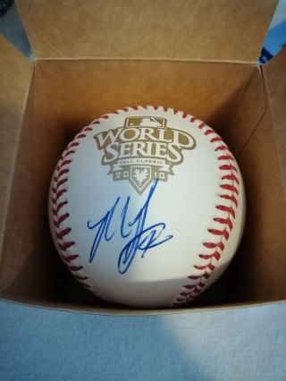 Madison Bumgarner Autographed Signed 2010 World Series Baseball Giants