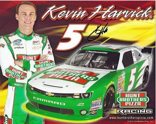 Autographed 2014 Kevin Harvick 5 Nascar Photo 8x10 Hero Card With
