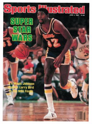 June 4,  1984 Magic Johnson Los Angeles L.  A.  Lakers Sports Illustrated No Label