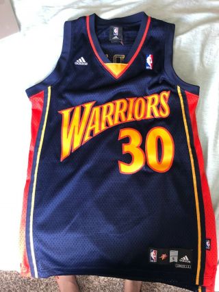 Adidas Stephen Curry Golden State Warriors Retro Away Navy Basketball Jersey 30