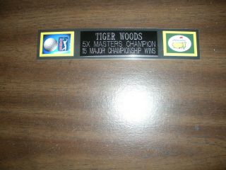 Tiger Woods (golf) 5x Masters Nameplate For Autographed Ball Display/flag/photo