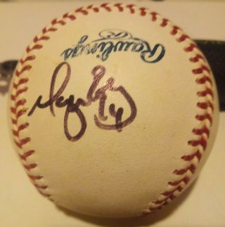 Morgan Ensberg Autographed Game Foul Ball Baseball Houston Astros