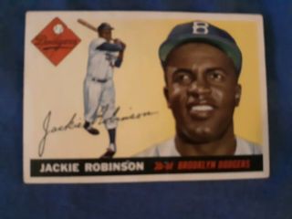 Jackie Robinson - 1955 Topps 50 - Brooklyn Dodgers