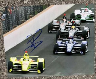 Simon Pagenaud Signed 2019 Indianapolis 500 8x10 Photo Indy Car Winner Champs A