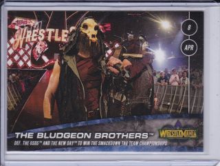2018 Topps Now Wwe 23 The Bludgeon Brothers (wrestlemania) Print Run 67
