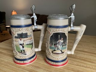 Babe Ruth & Lou Gehrig Legends Of Baseball Bradford Museum; Collector Steins