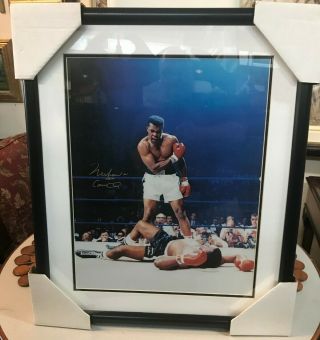 Muhammad Ali Signed Standing Over Liston With C.  O.  A