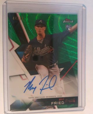 2018 Topps Finest Green Auto Max Fried Braves Signature /99