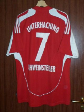 Match Worn 7 Schweinsteiger Sv Unterhaching Football Shirt Jersey Sz Xl Adidas