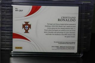 2018 - 19 Immaculate Cristiano Ronaldo Match Worn Patch Auto Autograph 06/12 JLA 2