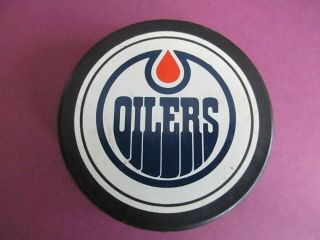 1980 ' s NHL Edmonton Oilers Hockey Puck - General Tire - Texaco 2