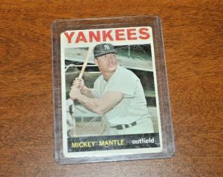 1964 Topps Mickey Mantle York Yankees 50 Baseball Card Poor